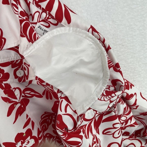 Allison Lane Women's Size "2X" Hawaiian Floral Long Sleeve Shirt - Picture 5 of 10